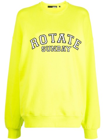 ROTATE BIRGER CHRISTENSEN - logo cotton sweatshirt - women - Cotton - XS - Green