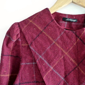 │Slowly│格紋控女孩的下午茶-古著洋裝│vintage.復古.文藝.格紋.甜美