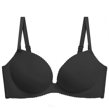 FLORA LOVELY 美波無痕~糖心 B~F罩杯日本內衣成套-黑色