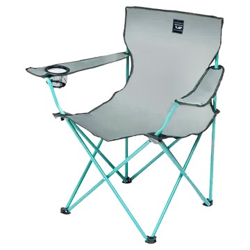 戶外露營扶手折疊椅 合金鋼+聚酯纖維+尼龍 展開尺寸45x50x80cm 收納尺寸14x14x85cm 重量約2.2kg 承重約100kg  印花 灰色  1個