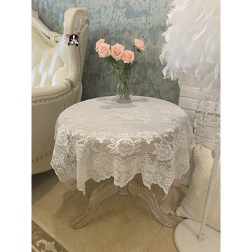 美式鄉村田園韓式ins風蕾絲書桌布歐式餐桌茶幾布藝蓋巾學生網紅