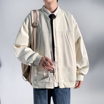 美式復古vintage棒球服男春秋潮牌寬松休閑外套青少年飛行員夾克