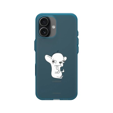 iPhone 17 Clear (相機按鈕) 夜幕藍 - Godgwawa 變種吉娃娃 - 頂吉一指