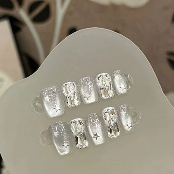 🔥爆火新品🔥流星猫眼穿戴甲新款高级温柔ins风轻奢手工穿戴甲(手甲10片)