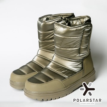 【PolarStar】女保暖防水雪鞋『綠』P25606 防滑鞋底.雪地靴.賞雪.滑雪.雪地必備.防雪