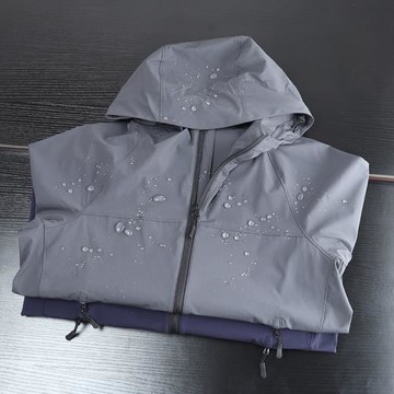 城市輕戶外！爽滑四面彈！ODM外貿男裝工廠剪標運動休閑連帽夾克