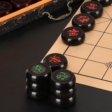 ✅高檔國標紅木象棋 實木棋盤套裝 大號學生木質紅木成人摺疊棋盤 台灣出貨 1213