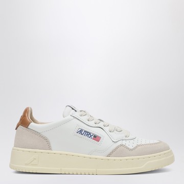 Medalist sneakers in white/brown leather and suede