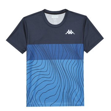 KAPPA 義大利型男吸濕排汗速乾針織圓領衫 丈青 義大利藍 33163HWX7F