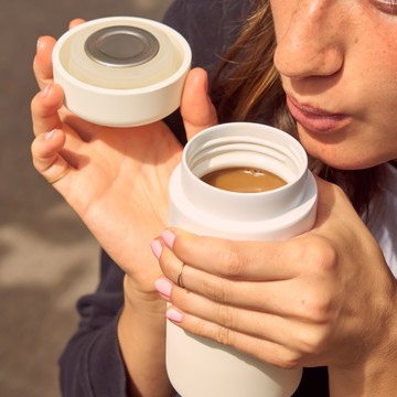 美國W&P 隨行保溫瓶 - 480ml- 奶油白