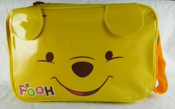 【震撼精品百貨】Winnie the Pooh 小熊維尼~斜背包-黃/補習袋-黃