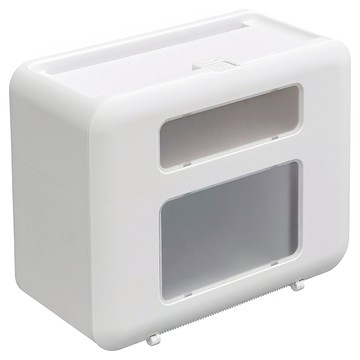 FAmILyLIFE 生活 第二代無痕壁掛雙層雙槽防水衛生紙收納盒  純潔白  1個