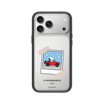 iPhone 17 Pro Max Mod NX -邊框背蓋組合 (相機按鈕) 黑 - 史努比 Snoopy - 拍立得-一起去兜風