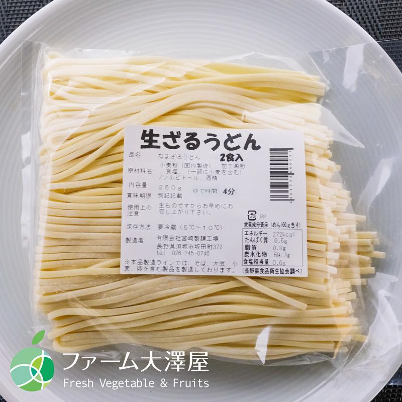 送料無料　長野県・須坂の生ざるうどん　2袋（4食）セット　甘みがありモチモチツルツルの生麺