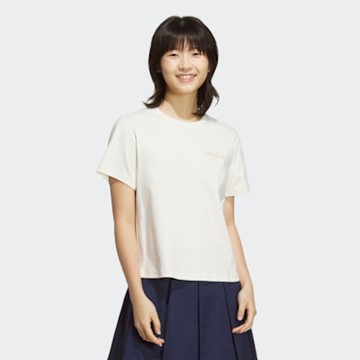 Adidas Ver Ss Tee JM8805 女 T恤 運動上衣 休閒短袖 米白 亞版