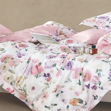 LiAN MEEi 聯美寢飾 40支 100%純天絲TENCEL 35公分 床包 + 枕套三件組  清晨陽光  雙人