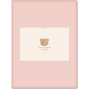 Recoz 寶寶超音波相簿 L(260 x 210 x 23mm)  蜜桃粉  40張  1本