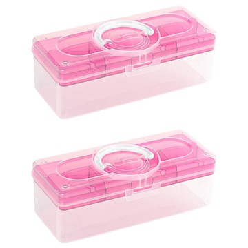 livinbox 月光系列 302型手提箱 透明外殼設計 環保可回收PP材質 分離式內盒 工具/文具/醫藥/化妝箱  320 x 135 x 110mm  顏色隨機  2個