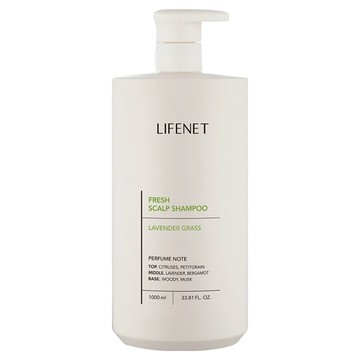 LIFENET 清新控油洗髮精 深層清潔 油水平衡護理 pH微酸性配方  Lavender Grass  1L  1瓶