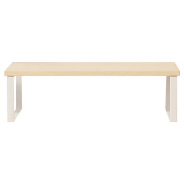 鐵藝木板款螢幕增高架 40 x 20 x 8cm 桌面收納、螢幕增高  1個  原木色 + 白架