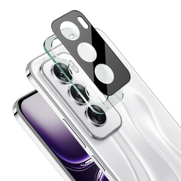 Imak｜OPPO Reno 12 5G 鏡頭玻璃貼(一體式)(曜黑版) 奈米吸附 鏡頭貼 鏡頭保護貼 鏡頭膜