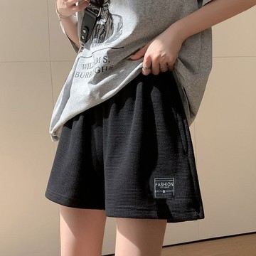 臺灣出貨 高腰顯瘦休閒外穿運動短褲女夏季新款韓版時尚闊腿A字熱褲潮休閒運動短褲五分褲女夏季女生褲子