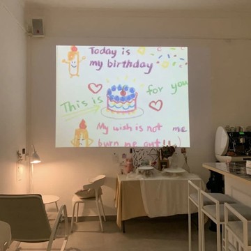 ins生日投影燈氛圍感拍照背景燈迷你便攜投影儀派對裝飾閨蜜對象