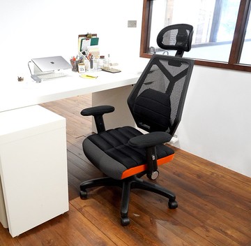 AC RABBIT -立體全氣墊網背升降電腦椅 附頭枕 辦公椅 /2102LPAH