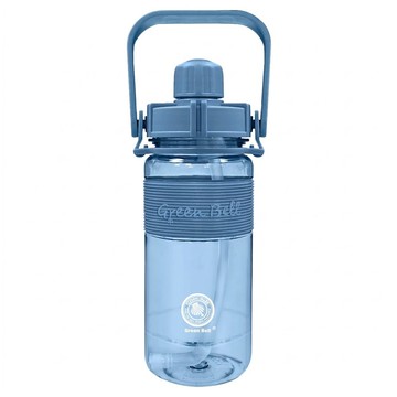 Green Bell 綠貝 精選彈跳吸管太空壺 附背帶  藍色  600ml  1個