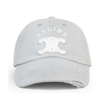 CELINE Triomphe 凱旋門 棉質 仿舊 帽子 棒球帽 老帽 漸變灰色 AA0AG0G07.GBN2