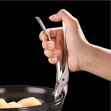 PUSH! 餐具304不鏽鋼防燙夾取盤器D160