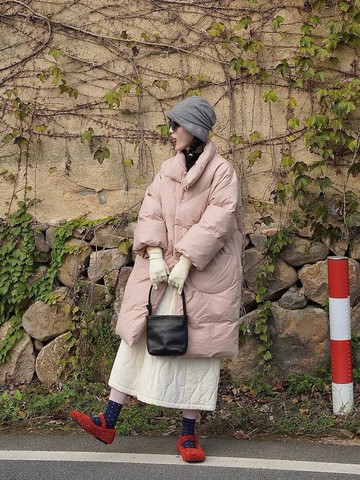 寒婆高克重羽絨服外套小個子羽絨大衣