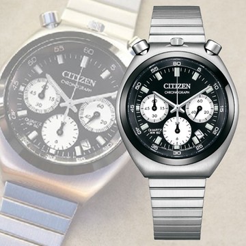 CITIZEN 星辰 Chronograph 復刻 小牛頭 碼錶計時 三眼 石英錶 男錶 AN3660-81E 送禮 禮物 推薦