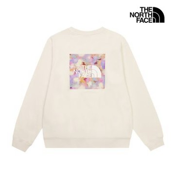 【The North Face 官方旗艦】北面女款米白色舒適透氣長袖大學T｜8F0XQLI