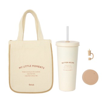 小時光系列 二代陶瓷易潔層吸管杯710ml 美好隨行限定組