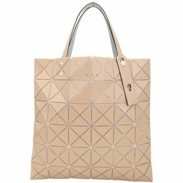 ISSEY MIYAKE 三宅一生 BAOBAO LUCENT W COLOR 6x6 撞色霧面幾何手提托特包(米x淺米)