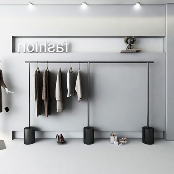 可開發票  【高溫烤漆】服裝店專用落地橫掛展示衣服褲子各種服裝展示架 限時下殺S0320