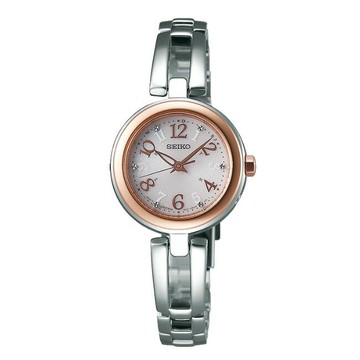 seiko SK037 精工錶 Vivace 1B21-0AC0O(SWFH070J)時尚典雅太陽能電波腕錶/白面25mm｜樂天領券現折★全館特惠中★指定刷卡回饋10%