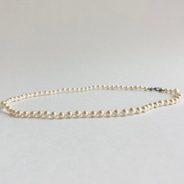 貝殼珍珠全結項鍊 / 4mm 約 42cm / 米白 / R / 日本製造