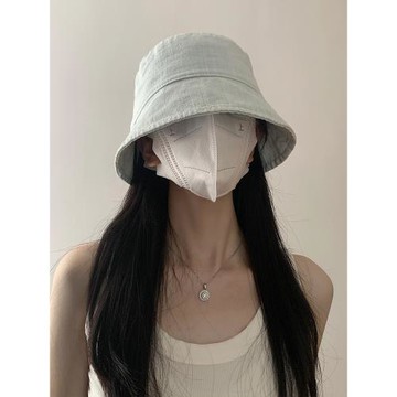 牛仔漁夫帽女夏季日系大頭圍遮陽防曬水桶盆帽韓版顯臉小素顏帽子
