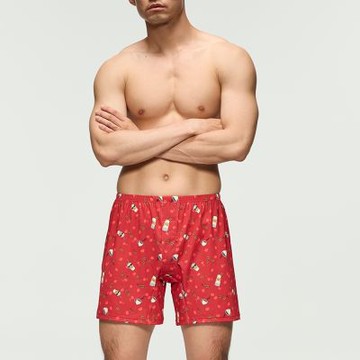 Mr.DADADO-香醇饗樂 M-3L印花四角男內褲(紅色)GHQ531RS