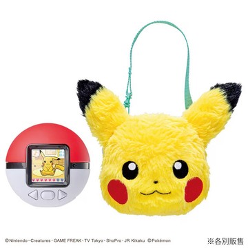 POKEMON 寶可夢 寶可夢好朋友照顧摸摸電子機 ＆ 皮卡丘收納小包