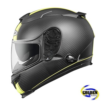 ZEUS 1200H 碳纖原色黃 全罩安全帽 碳纖維 (內藏墨鏡)