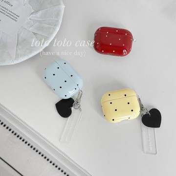 小眾ins淺色波點Airpods pro耳機套掛件適用蘋果3代藍牙無線耳機新款Airpods3代純色高級感pro2新春款