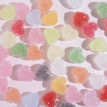 DIY飾品🍓 ins泫雅風糖果砂糖桃心愛串珠diy手作耳環飾品手鍊項鍊配件材料 飾品配件 diy配件 手作材料