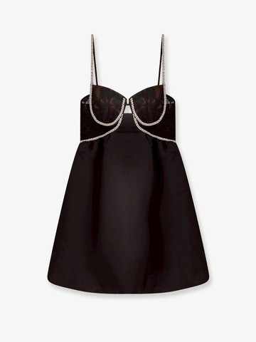 Taffetà dress with rhinestones detail - SELF PORTRAIT - gender_Woman