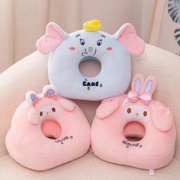 ins卡通美樂蒂小羊大象U型枕護頸枕旅行便攜飛機枕午睡毛絨舒適