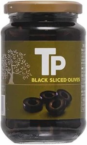 TP ブラックオリーブ スライス 瓶 340g×12個 スペイン産 塩漬け オヒブランカ種