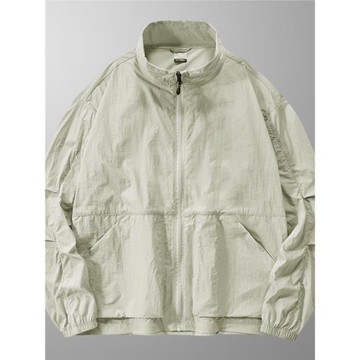 男士防曬衣春夏新款戶外運動速干衣輕薄皮膚衣休閑寬松大碼外搭潮