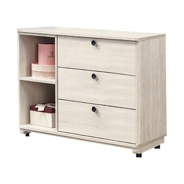 【文創集】艾文3.8尺三抽半開放斗櫃-114.2x40.6x80.1cm免組